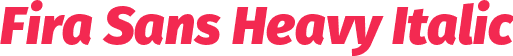 Fira Sans Heavy Italic